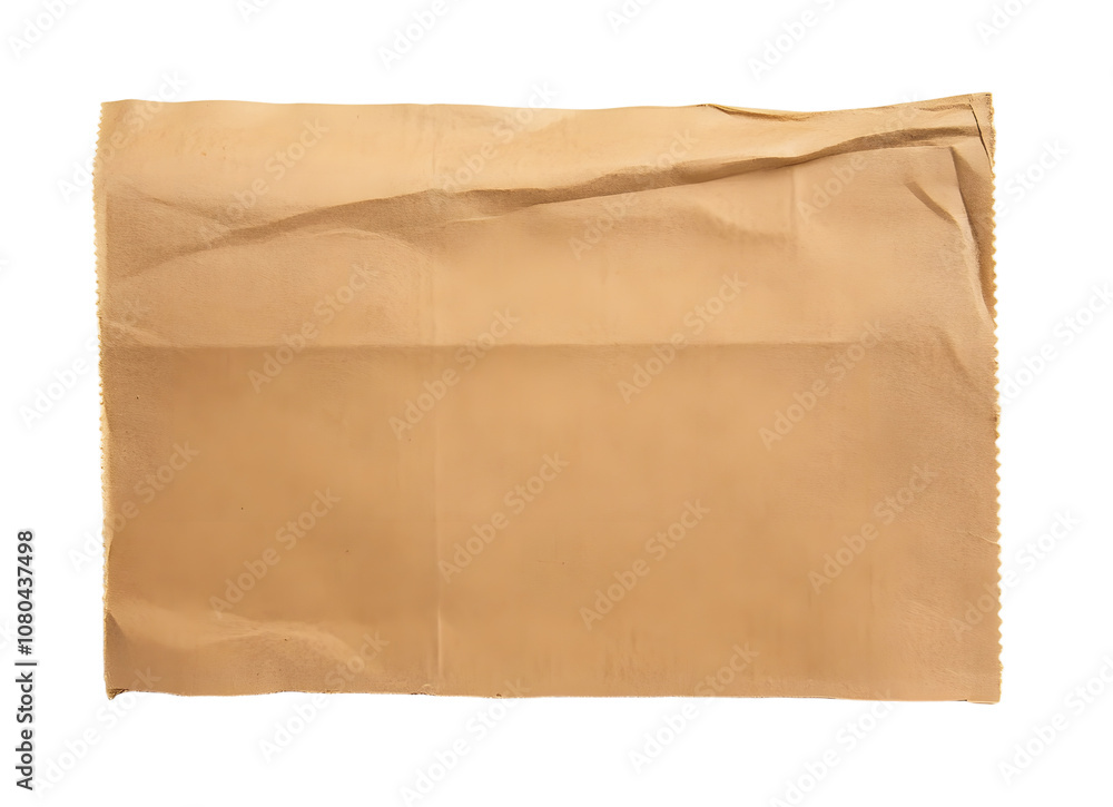 Brown Cardboard paper piece isolated on white background Brown Cardboard paper piece isolated on white background