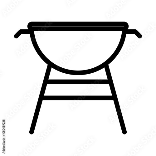 brazier icon linear logo mark in black and white