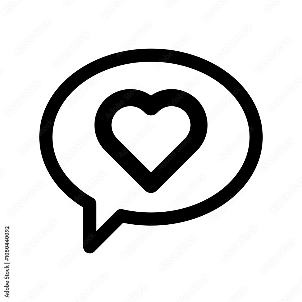 Comment icon linear logo mark in black and white Comment icon linear logo mark in black and white