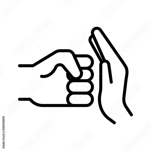 Domestic violence icon linear logo mark in black and white