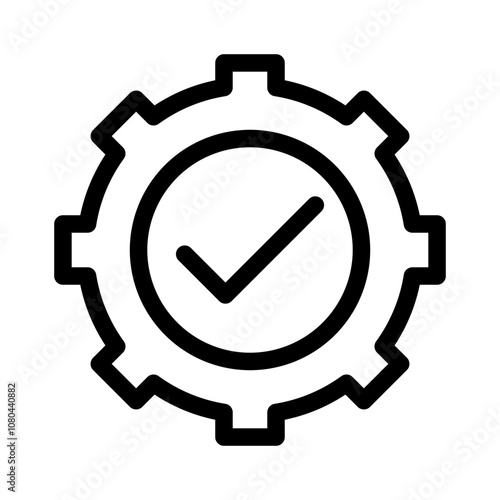 Easy Installation icon linear logo mark in black and white