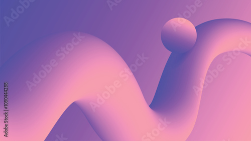4K Modern trendy gradient abstract background, wavy and geometric elements  