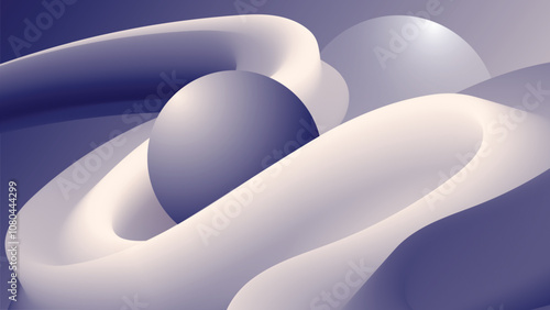 4K Modern trendy gradient abstract background, wavy and geometric elements  