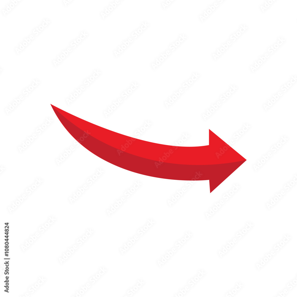 Red Arrow icon. red arrow icon on white background. flat style. arrow icon for your web site design, logo, app, UI. curved arrow sign. Vector illustration. Red Arrow icon. red arrow icon on white background. flat style. arrow icon for your web site design, logo, app, UI. curved arrow sign. Vector illustration.