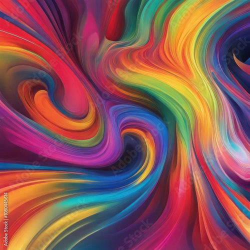 Dive into a mesmerizing whirl of color and motion, capturing the essence of fluid creativity