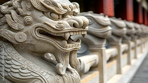 Wallpaper Mural Intricate Stone Carvings in Historic Chinese Temple Walls Torontodigital.ca