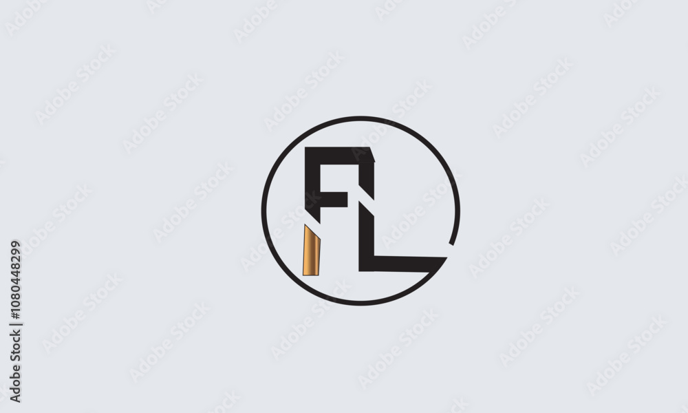 FP, PF , F , P Abstract Letters Logo Monogram FP, PF , F , P Abstract Letters Logo Monogram