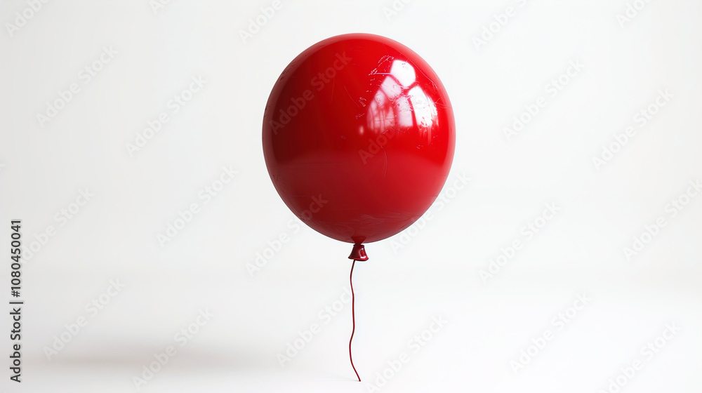 A glossy red balloon on a white copy space background
A glossy red balloon on a white copy space background