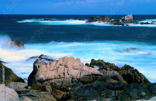 Time Lapse Surf Breaking Asilomar State Marine Reserve California photo