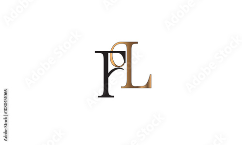 FP, PF , F , P Abstract Letters Logo Monogram