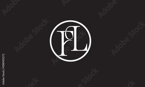 FP, PF , F , P Abstract Letters Logo Monogram