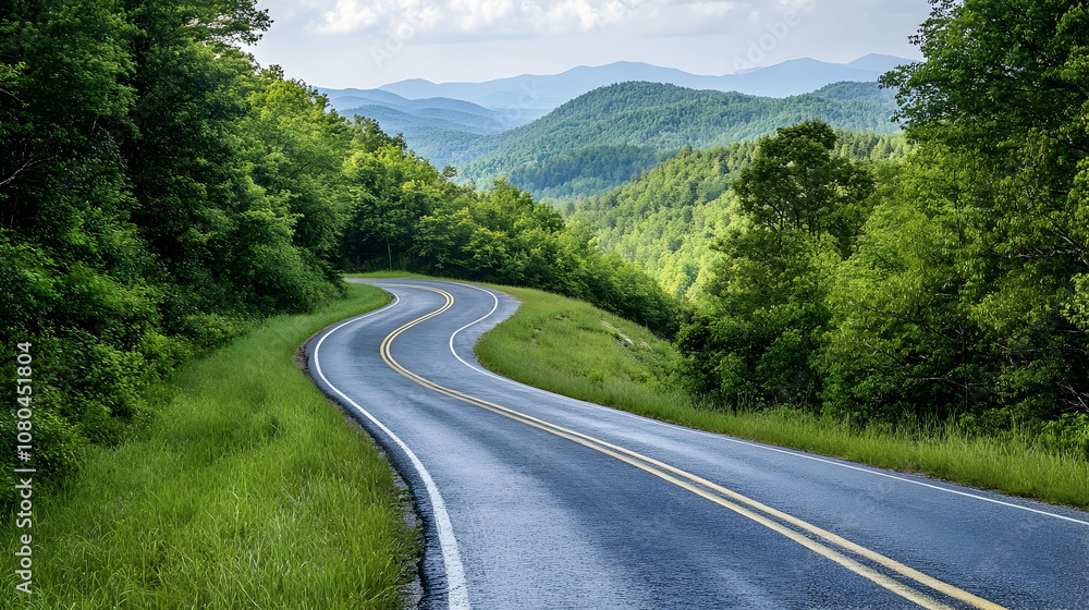 Fototapeta premium Scenic Mountain Road a?