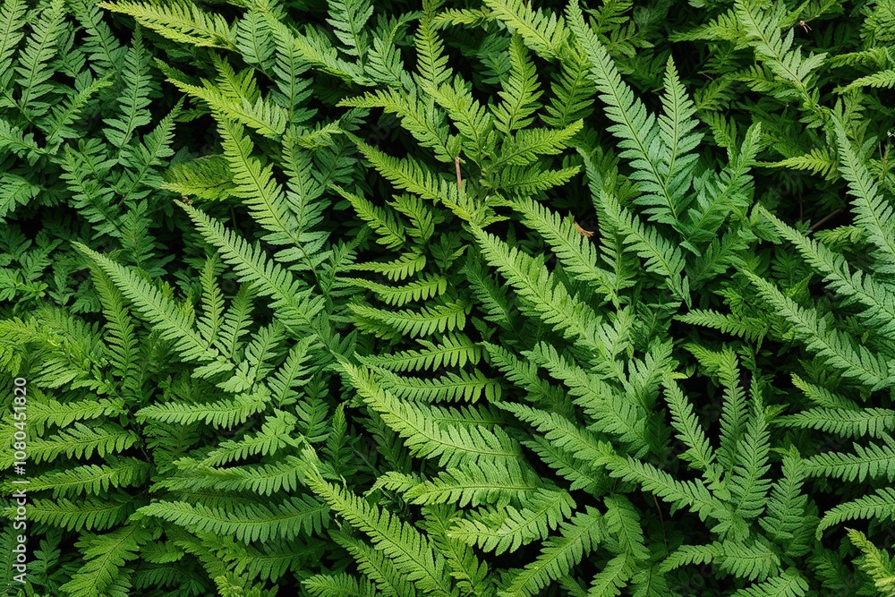 Leafy Fern Fronds Creating a Natural Green Texture Maze Leafy Fern Fronds Creating a Natural Green Texture Maze