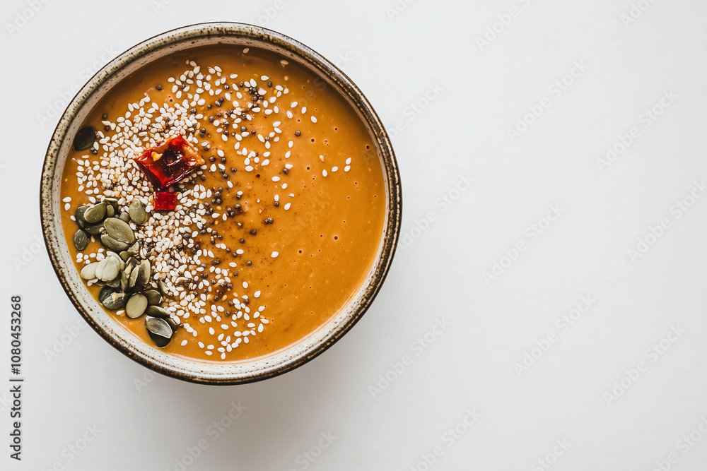 Soup Bowl with Sesame Seeds Soup Bowl with Sesame Seeds