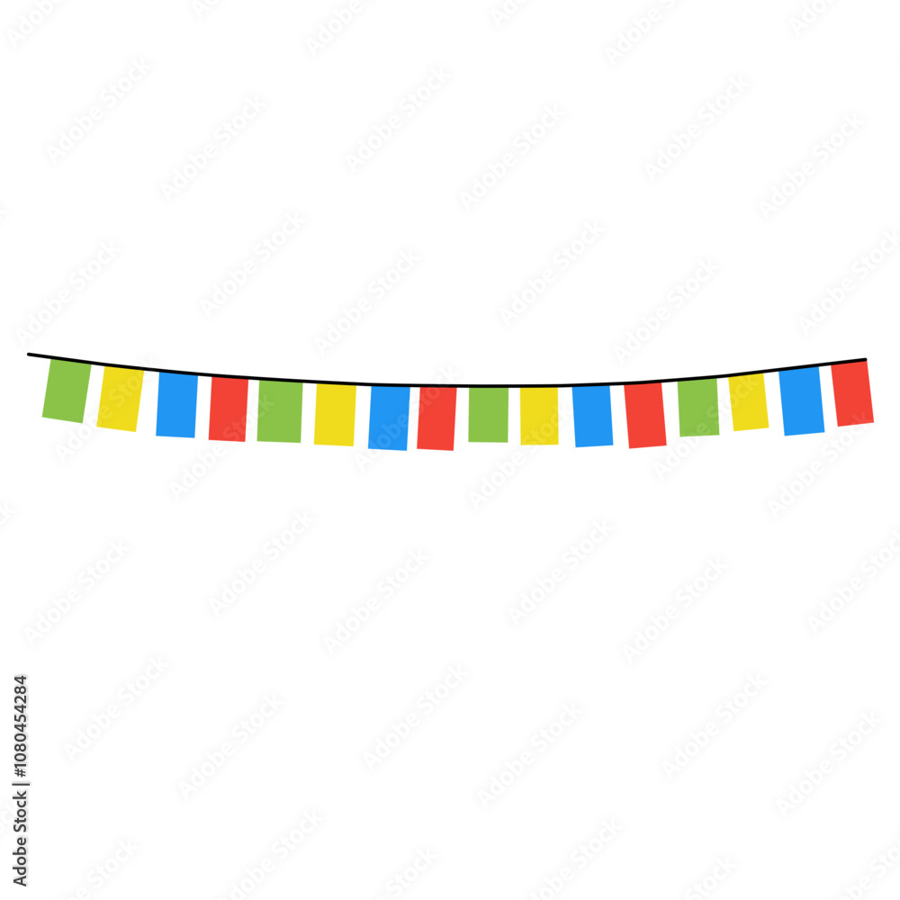 Festive flag garlands vector illustration Festive flag garlands vector illustration