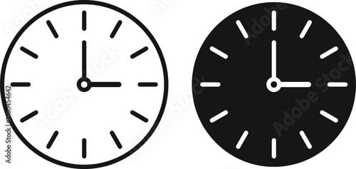 Set of clock icons.Time clock sing collection. Time and Clock symbol. Clocks vector icons .
