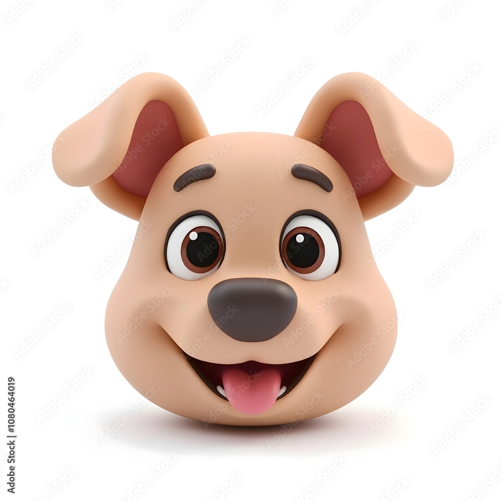 Cheerful Cartoon Puppy Figure Cheerful Cartoon Puppy Figure