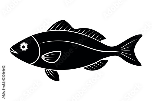 Snapper Fish Line Art Vector 
