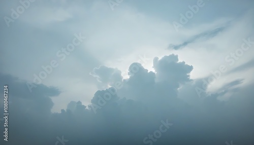 Texture of clouds in a gray sky and poetic atmosphere photo