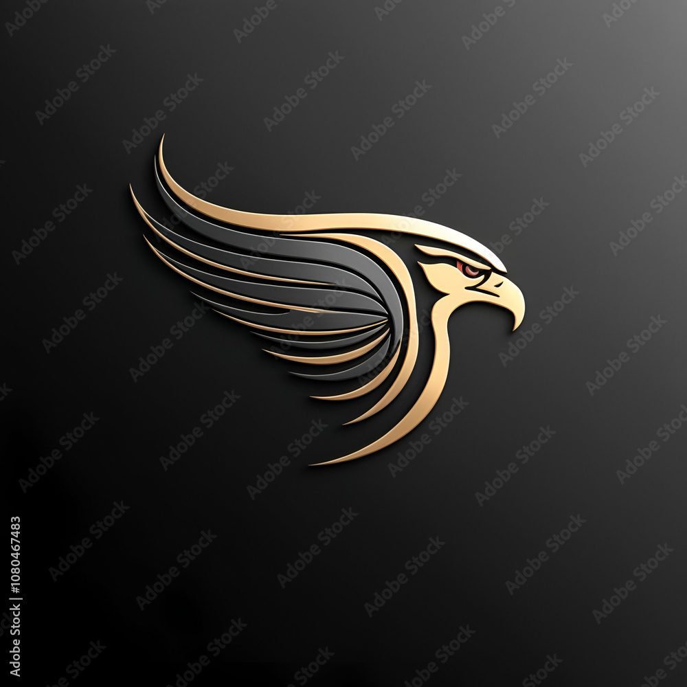 Obraz premium Golden eagle hawk. Portrait of a bird of prey photography