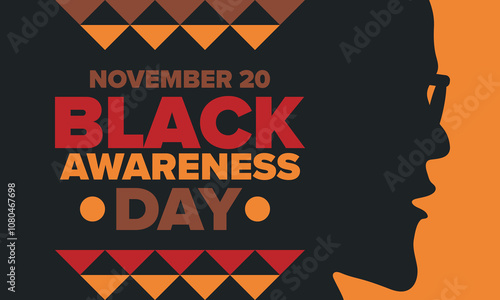 Black Awareness Day. Holiday in Brazil. Afro Brazilians. Celebrate awareness by the black community in November. African and brazilian culture. Black history art. Vector illustration