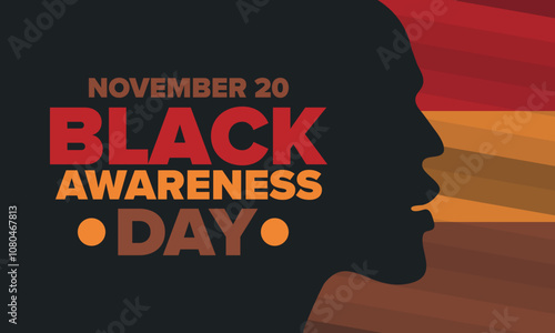 Black Awareness Day. Holiday in Brazil. Afro Brazilians. Celebrate awareness by the black community in November. African and brazilian culture. Black history art. Vector illustration