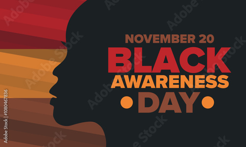 Black Awareness Day. Holiday in Brazil. Afro Brazilians. Celebrate awareness by the black community in November. African and brazilian culture. Black history art. Vector illustration