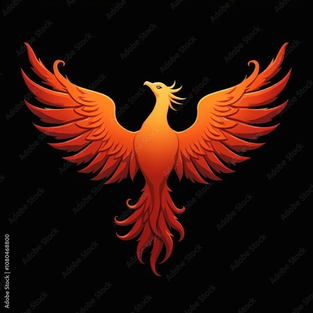 Fototapeta premium Phoenix Rising in Warm Tones