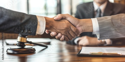 A handshake is a vital gesture for lawyers, symbolizing agreement and teamwork as they collaborate, negotiate, and advocate to effectively support and protect their clients interests