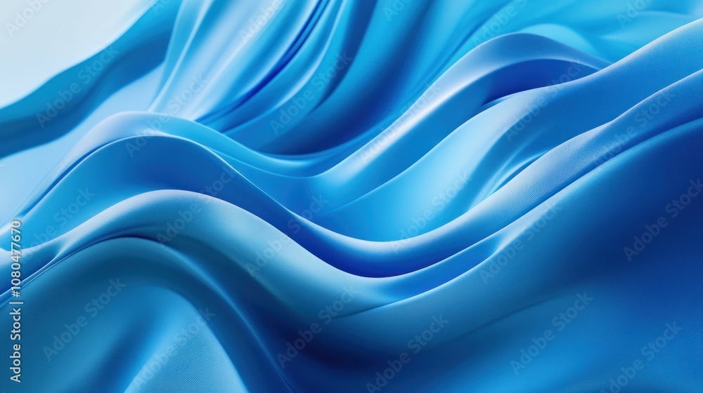 Fototapeta premium Abstract Blue Waves - Fluid and Smooth