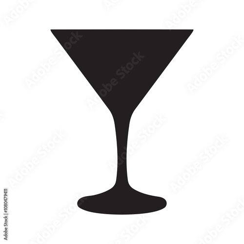 Martini glass on a white background vector icons