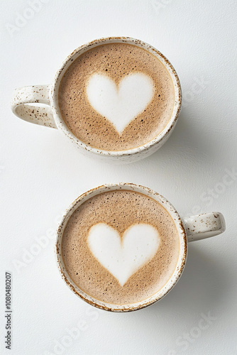 Heart Latte in a Stylish Cup photo