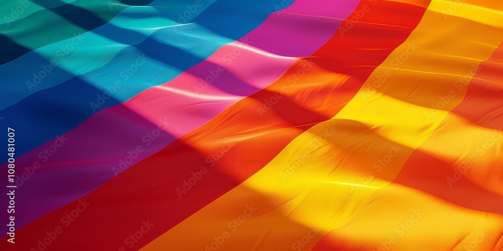 Fototapeta premium Minimalist Pride Month composition against a clean background, offering flexibility for customization.