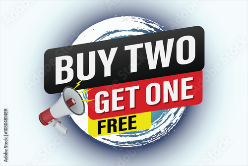 buy two get one free buy now poster banner graphic design icon logo sign symbol social media website coupon

