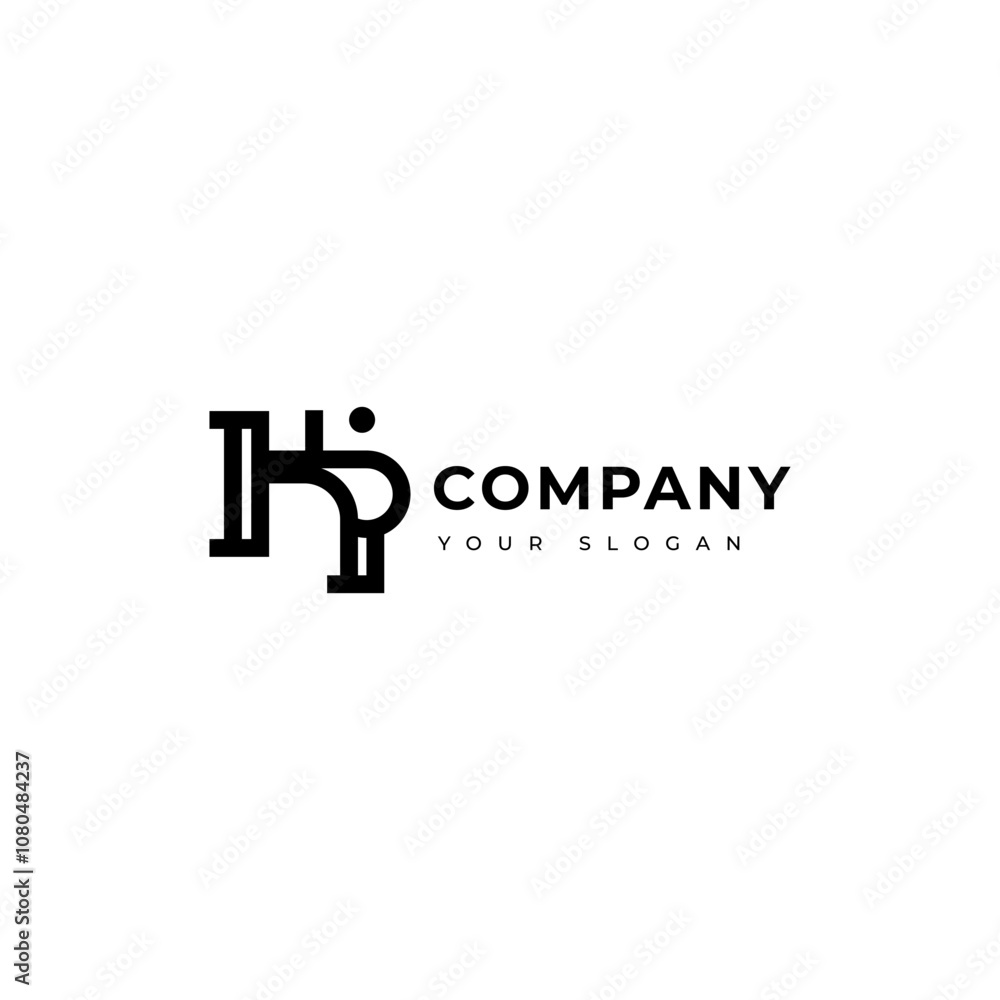 Obraz premium Modern Letter Kp logo vector design template