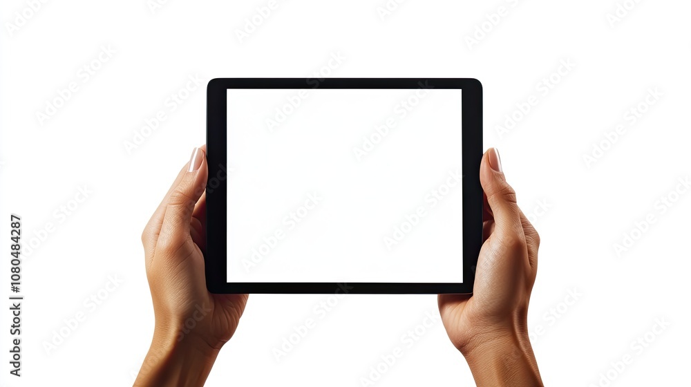An isolated white background shows hands touching a blank screen of a black tablet computer --ar 16:9 --style raw --stylize 250 --v 6.1 Job ID: 74338019-f60e-48a6-bf95-950a9b0864a2 An isolated white background shows hands touching a blank screen of a black tablet computer --ar 16:9 --style raw --stylize 250 --v 6.1 Job ID: 74338019-f60e-48a6-bf95-950a9b0864a2