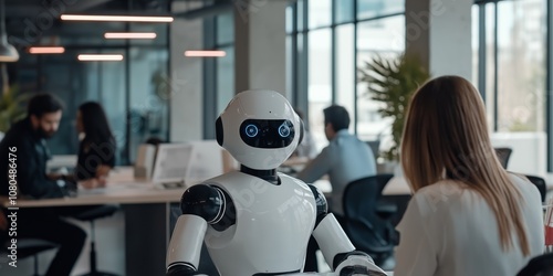 Our innovative office space highlights the exciting potential of humanrobot collaboration, utilizing stateoftheart technology to enhance productivity and creativity among professionals photo