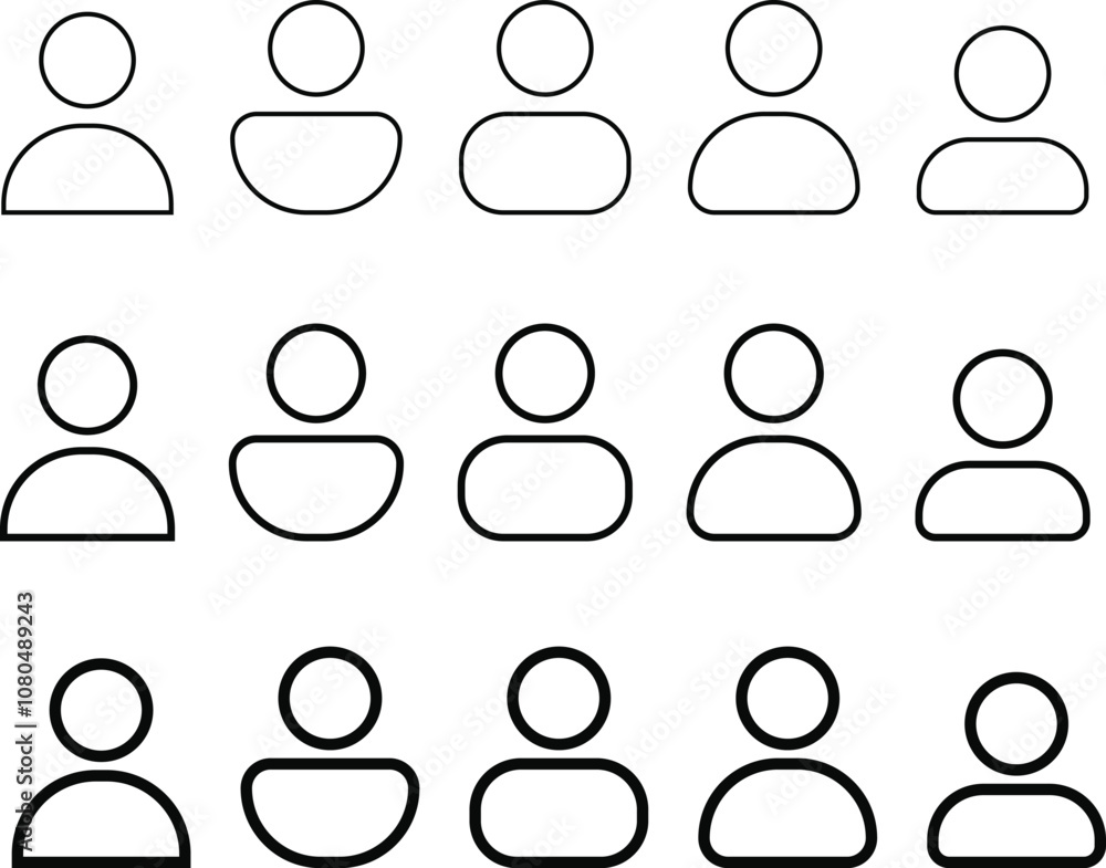 User icon set. People icon symbol. User profile login. Avatar account icon. User icon set. People icon symbol. User profile login. Avatar account icon.