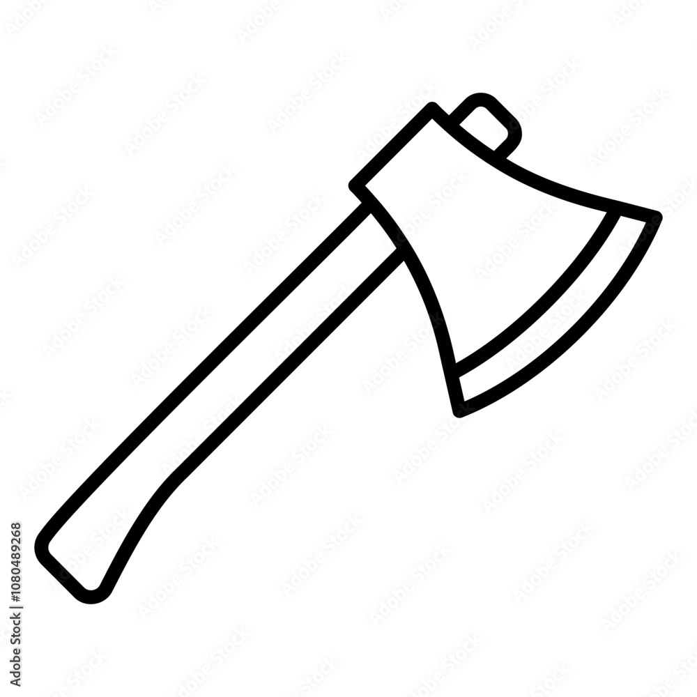 Illustration of Axe Line Icon Illustration of Axe Line Icon