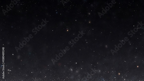 white particle on black background, star bokeh blur dust background