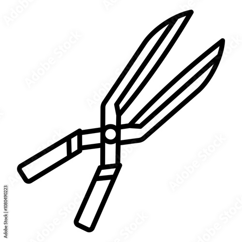 Illustration of Shears Line Icon