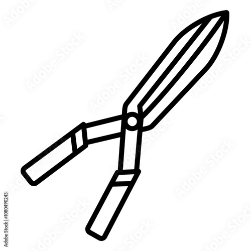 Illustration of Shears Line Icon