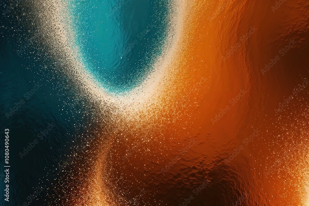 Vibrant Orange Cerulean and Indigo Gradient with Textured Shimmer Effects in Modern Design Vibrant Orange Cerulean and Indigo Gradient with Textured Shimmer Effects in Modern Design