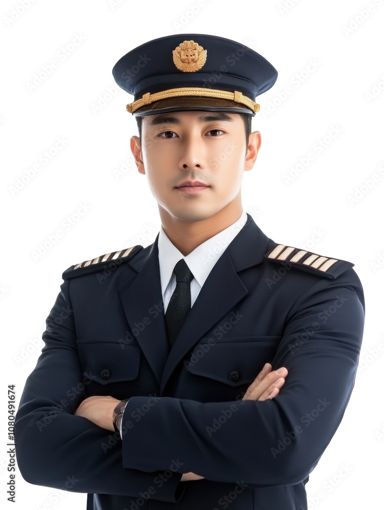 Empowered Aviation Professional in Uniform: A Captivating Portrait of a Pilot, Exuding Confidence and Dedication to Excellence in the Airline Industry Empowered Aviation Professional in Uniform: A Captivating Portrait of a Pilot, Exuding Confidence and Dedication to Excellence in the Airline Industry
