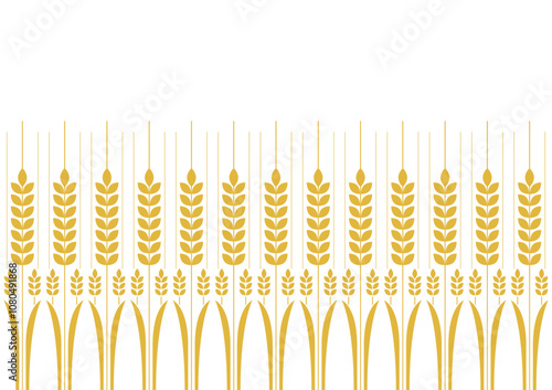 Wheat pattern wallpaper. oat symbol. free space for text. rice sign. Rice pattern wallpaper.