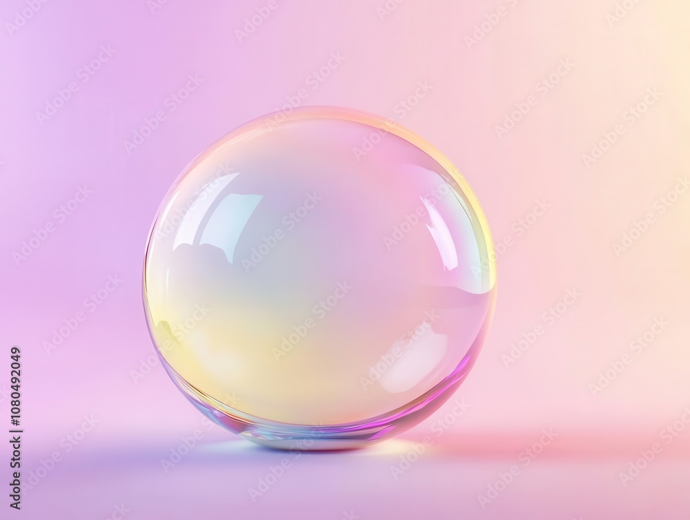iridescent bubble floating against a soft pastel background, its surface reflecting a spectrum of colors, creating a whimsical and dreamlike atmosphere iridescent bubble floating against a soft pastel background, its surface reflecting a spectrum of colors, creating a whimsical and dreamlike atmosphere