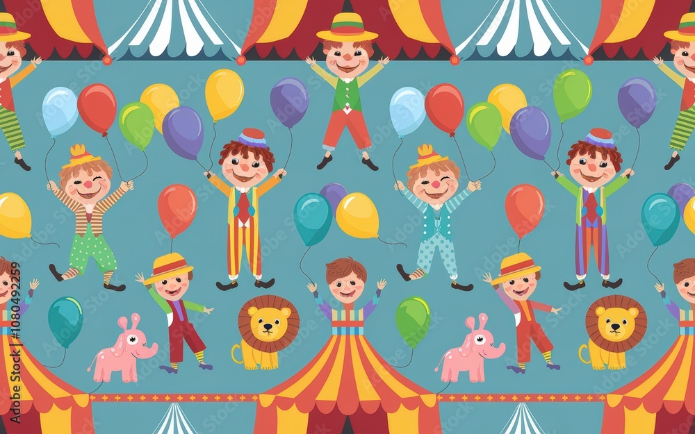 Obraz premium cartoon pattern