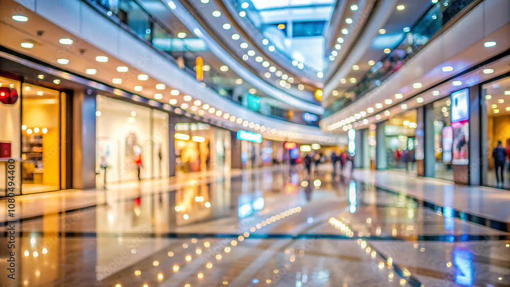 Fototapeta premium empty shopping mall as blurred abstract background