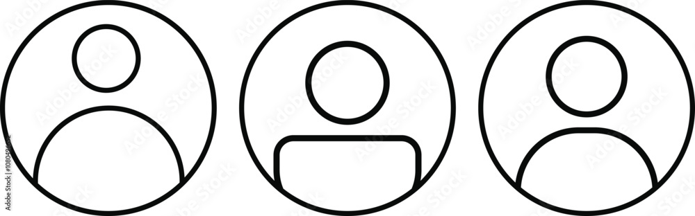 Profile icon set. avatar photo symbol. person sing. user symbol Profile icon set. avatar photo symbol. person sing. user symbol