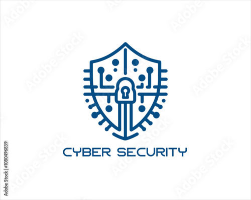 Free Download Cyber security logo design icon symbol vector illustration. Modern cyber security logo Template. - GFXLoad